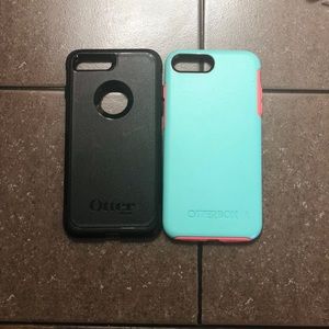 iPhone7 Plus Otterbox + Free Blk glitter case